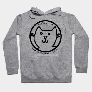 Portrait of Space Captain Yellow Cat Outline Hoodie